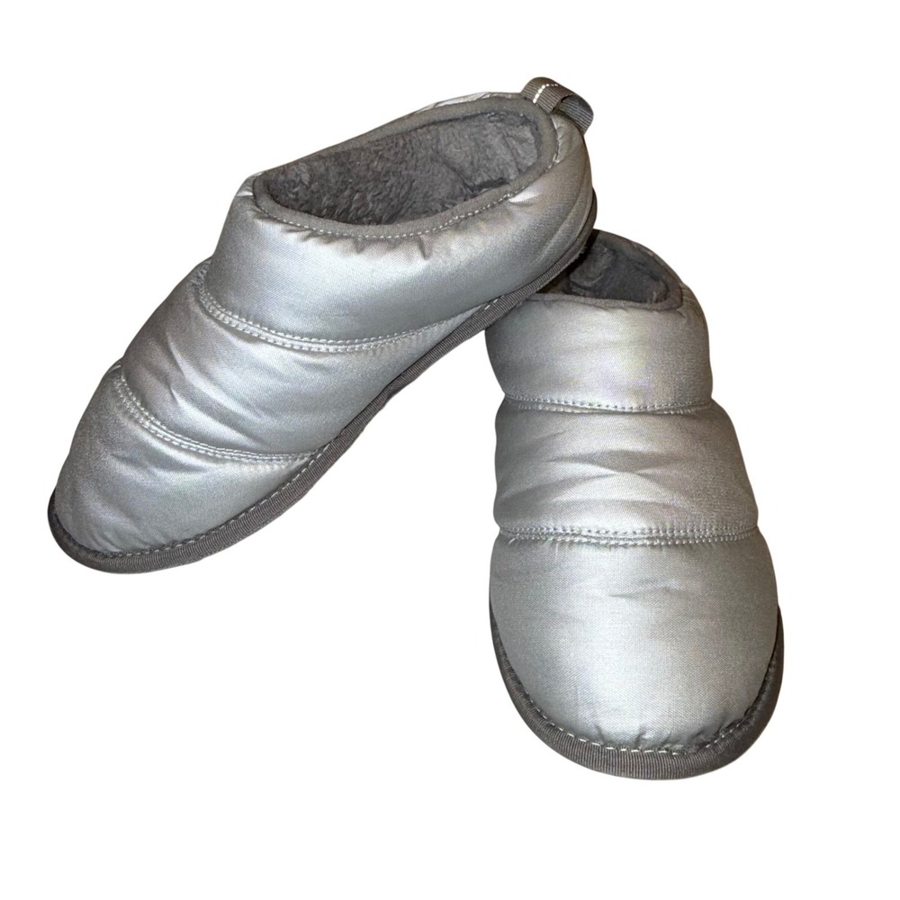 Sorel‎ Women's Cozy Slippers Silver Puffer Style Indoor Outdoor Size 8